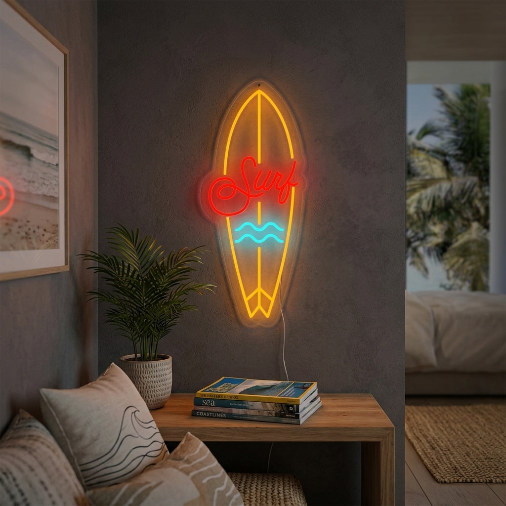 "Surfplank Sportuitrusting" Neon Verlichting