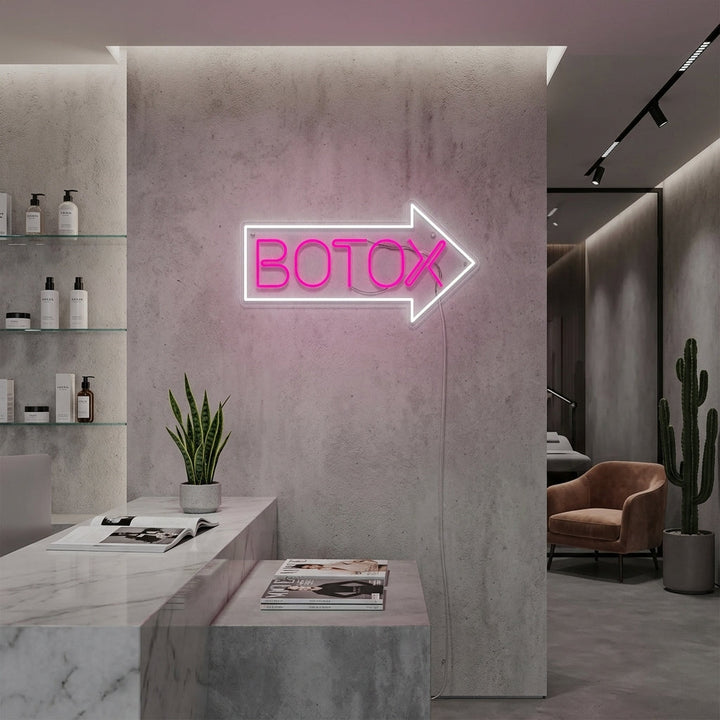 "Botox Cosmetica Winkel Huidverzorgingscentrum" Neon Verlichting