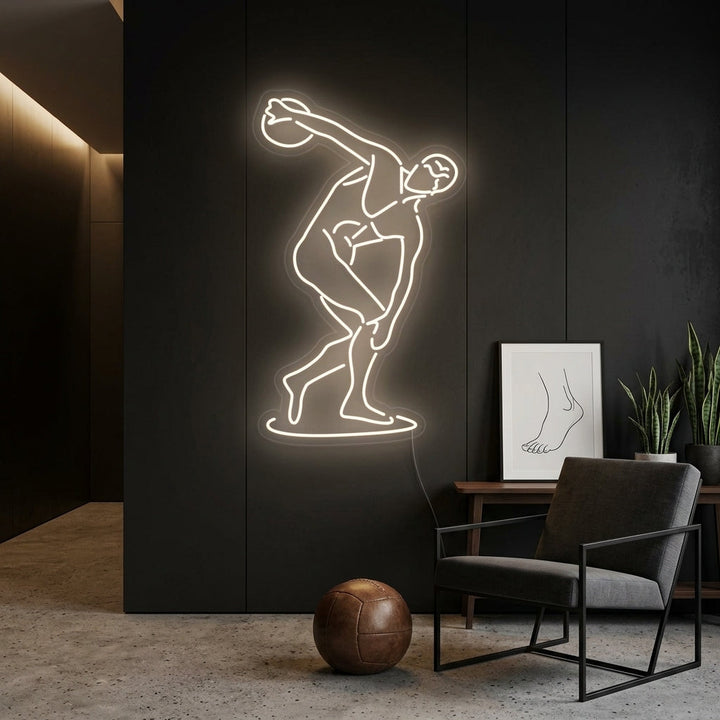 "De Diskobolus Van Myron" Neon Verlichting