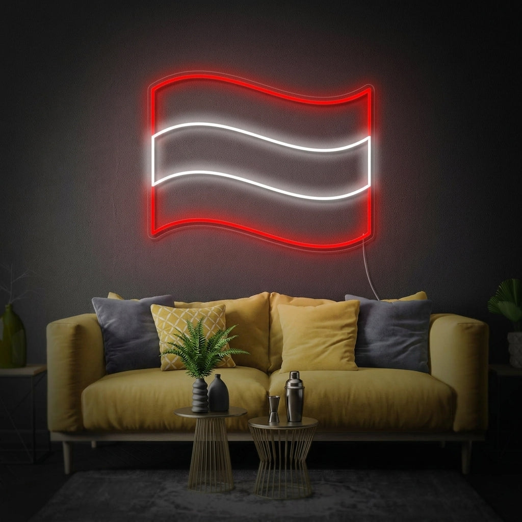 "Vlag Van Oostenrijk" Neon Verlichting