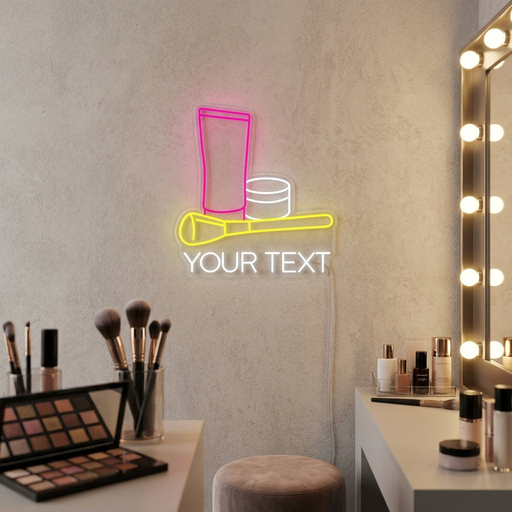 "Aangepaste Tekst En Cosmetische Make-Up Schoonheidssalon" Neon Verlichting