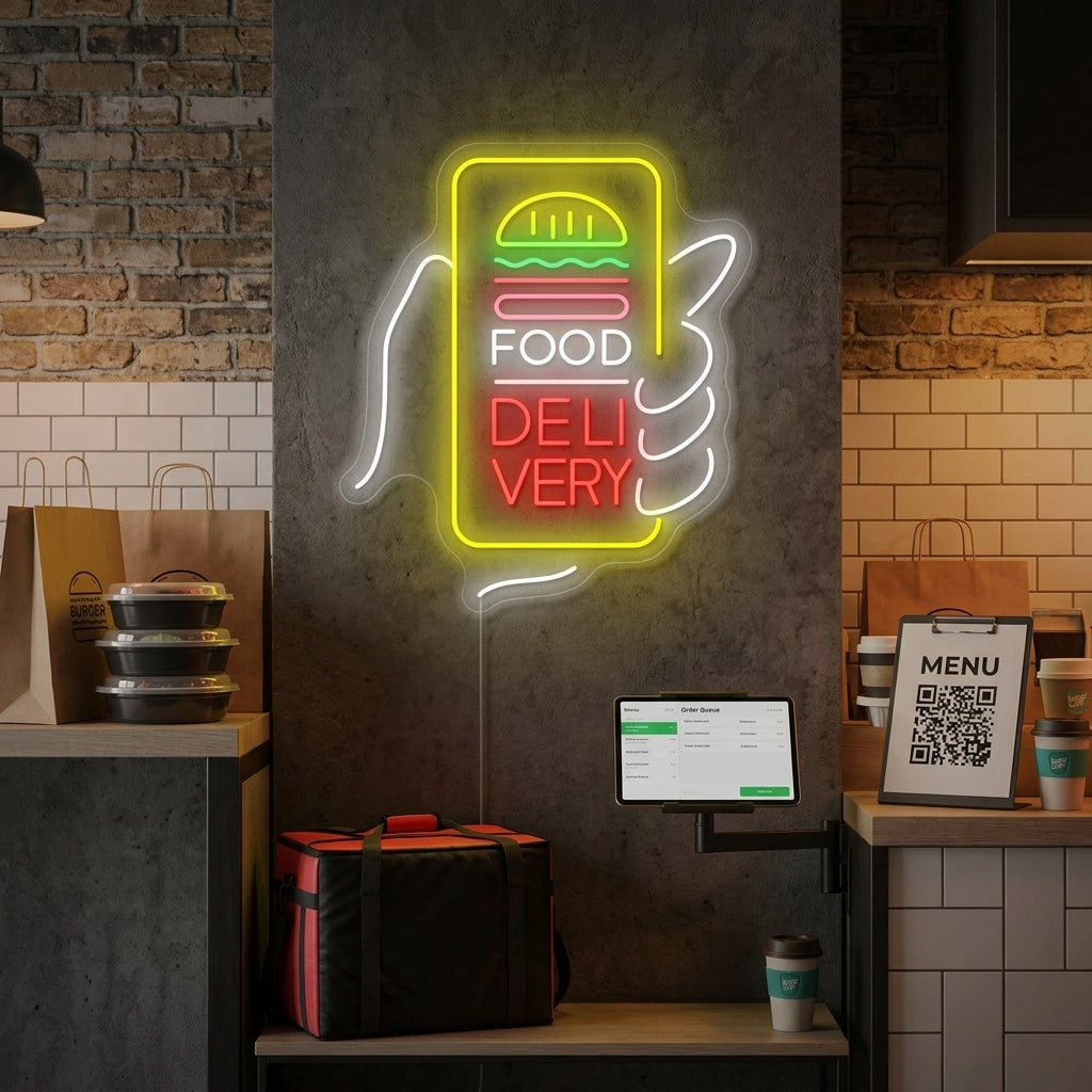 "Food Delivery" Neonbord