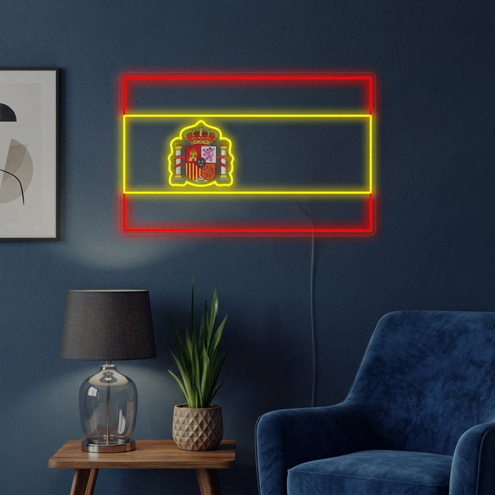 "Vlag Van Spanje" Neon Verlichting