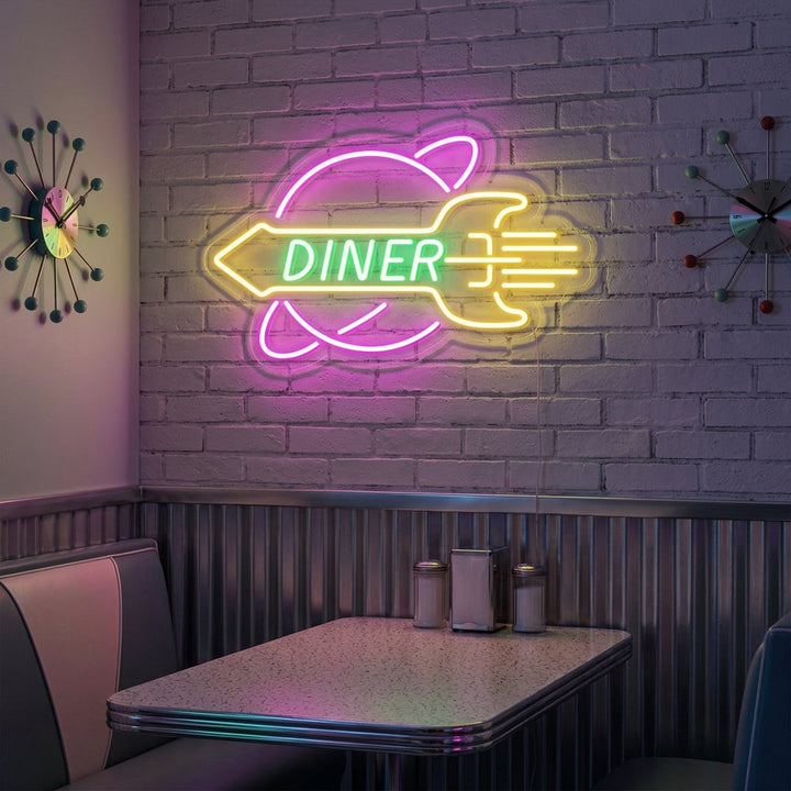 "Raket Raket Diner" Neon Verlichting