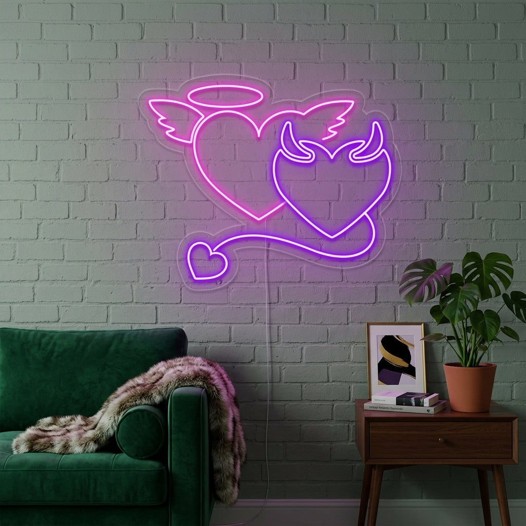 "duivel engel" Neon Verlichting