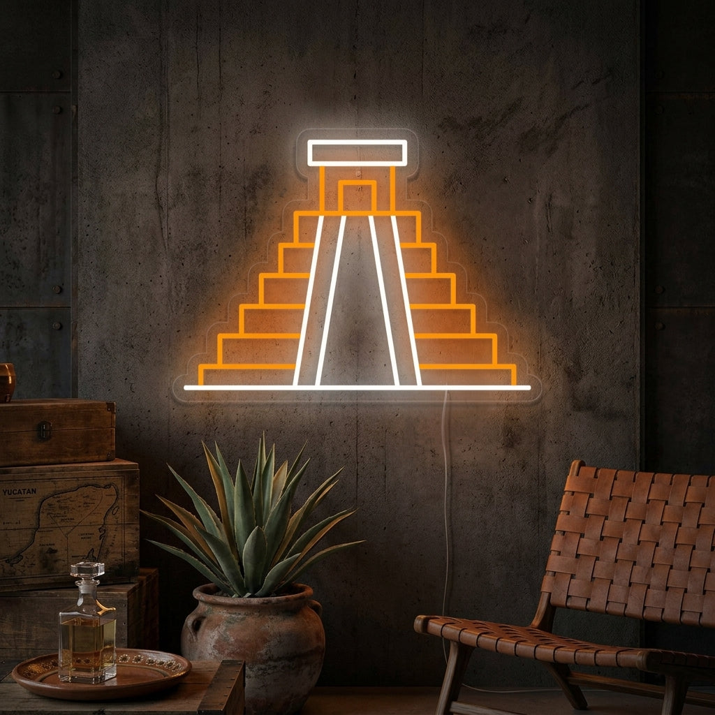 "Mexico Chichen Itza" Neon Verlichting
