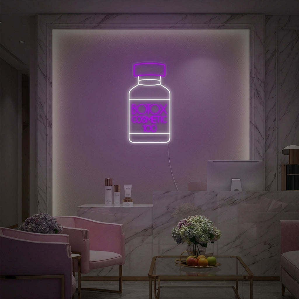 "Botox Cosmetica Winkel Huidverzorgingscentrum" Neon Verlichting
