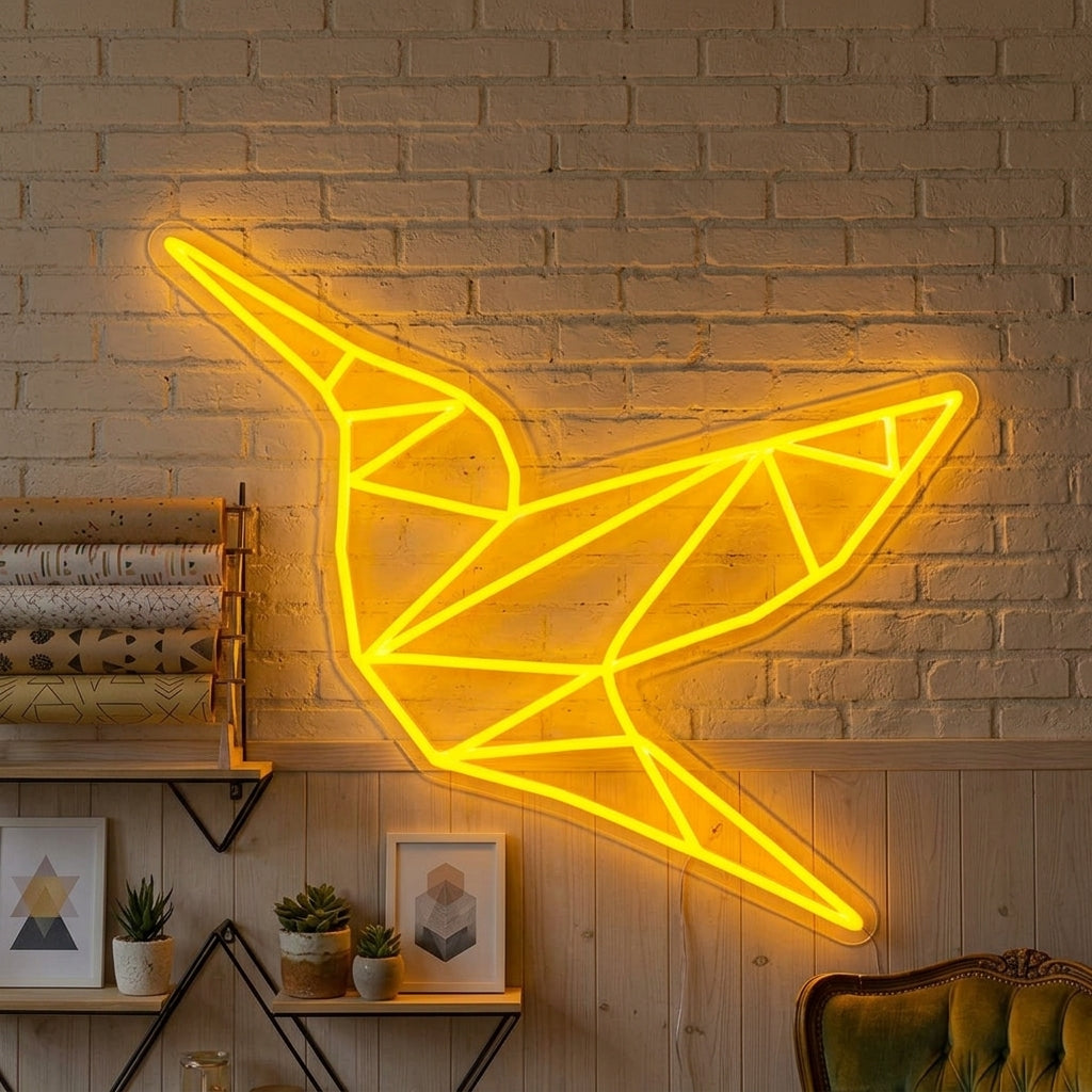 "Papieren Vogel" Neon Verlichting