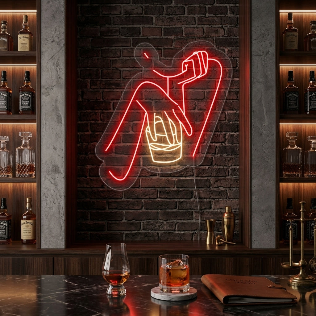 "Whiskey Vrouwenbar" Neon Verlichting