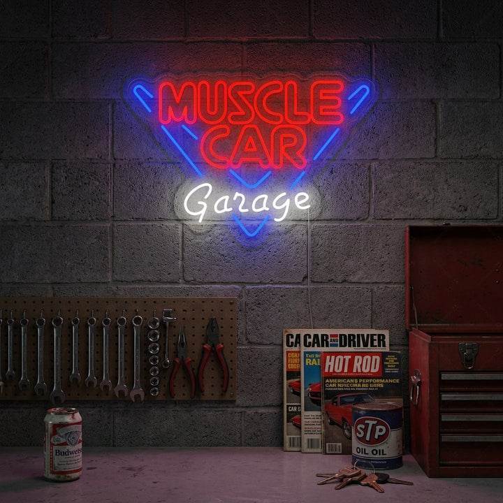 "Muscle Car Garage" Neon Verlichting