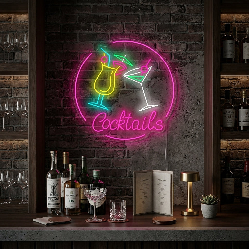 "Cocktails" Neonbord