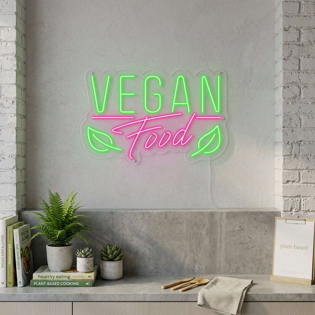 "Vegan Food" Neon Verlichting