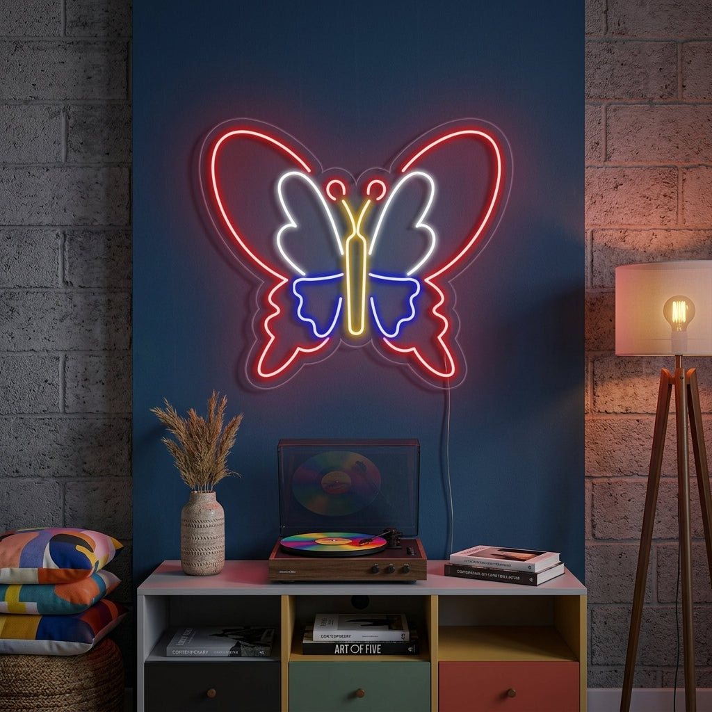 "Vlinder, Vlinderdecoratie, Insecten" Neon Verlichting