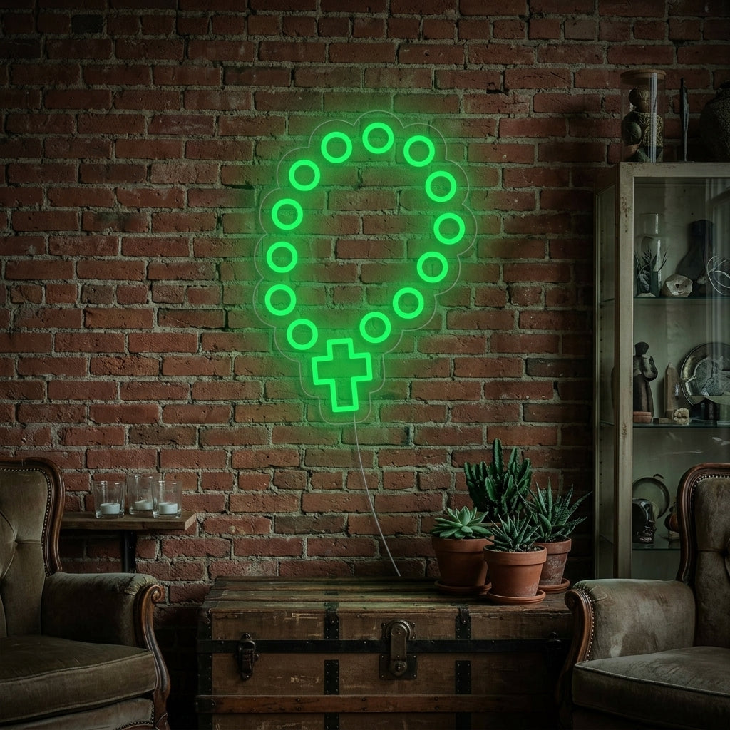 "Rozenkrans Kralen" Neon Verlichting