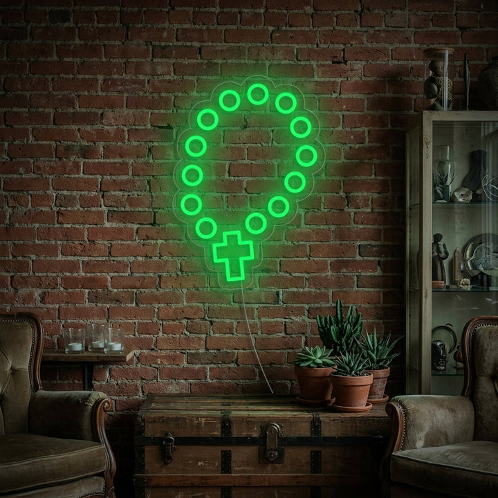 "Rozenkrans Kralen" Neon Verlichting