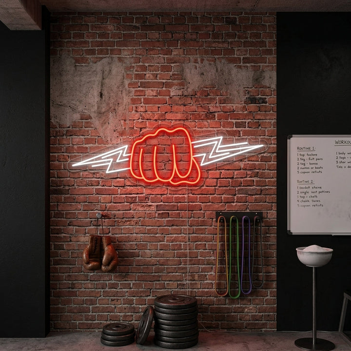 "Vuist Bliksem" Neon Verlichting