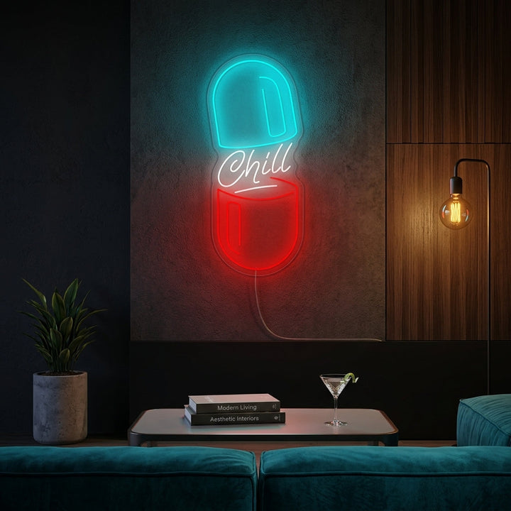 "Chill Pill" Neonbord
