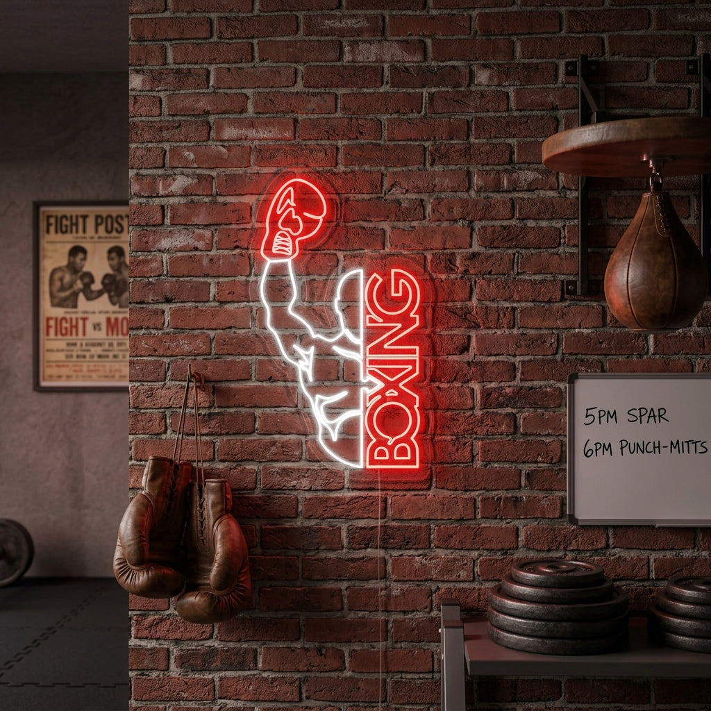 "Boxing, Man" Neon Verlichting