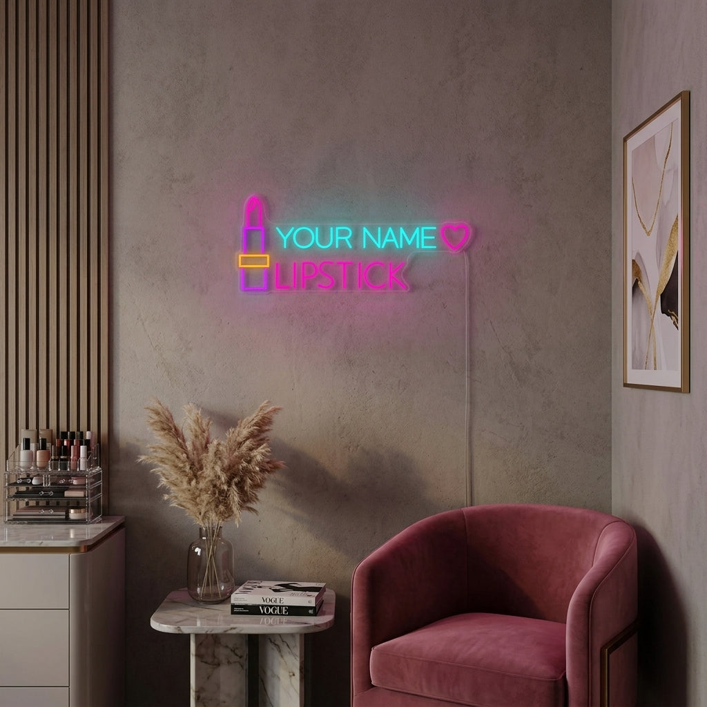 "Aangepaste Tekst Lipstick" Neon Verlichting