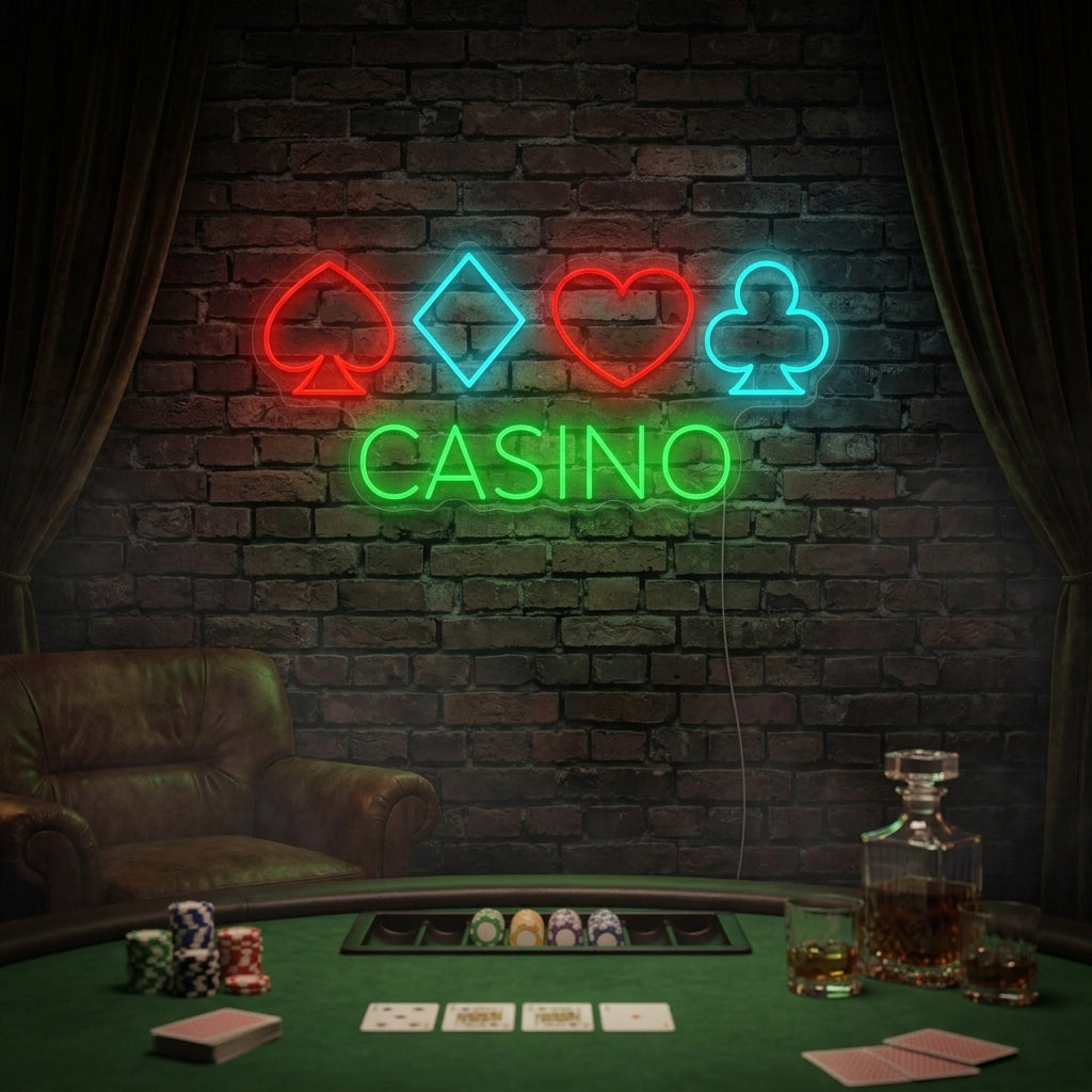 "Casino Poker" Neonbord