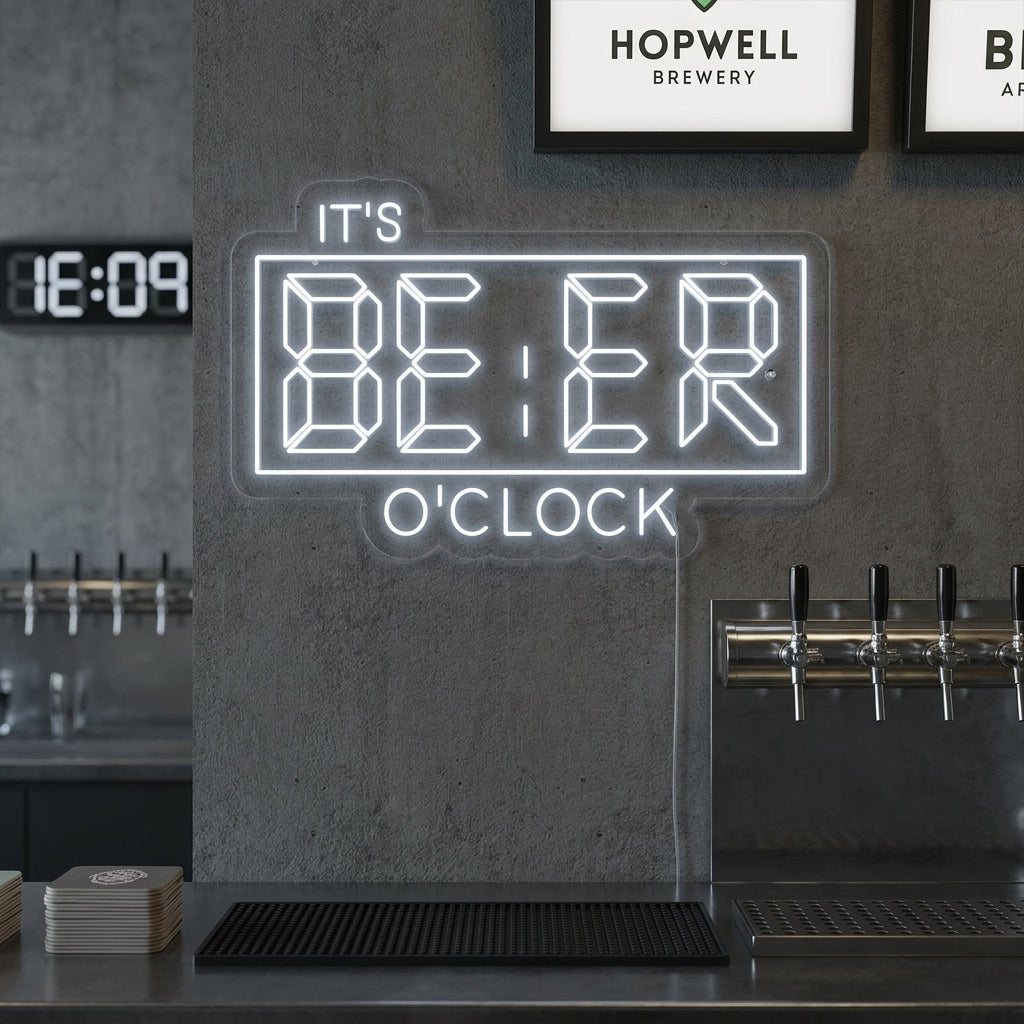 "Its Beer Oclock Bar" Neon Verlichting
