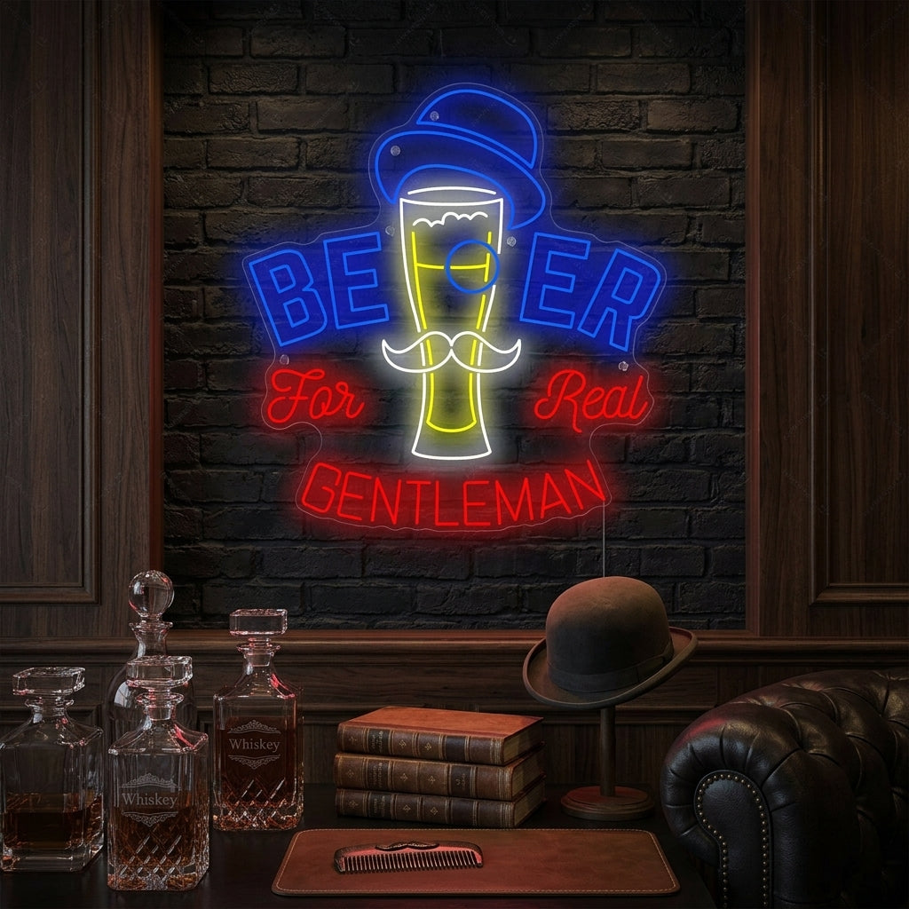 "Beer For Gentleman" Neonbord