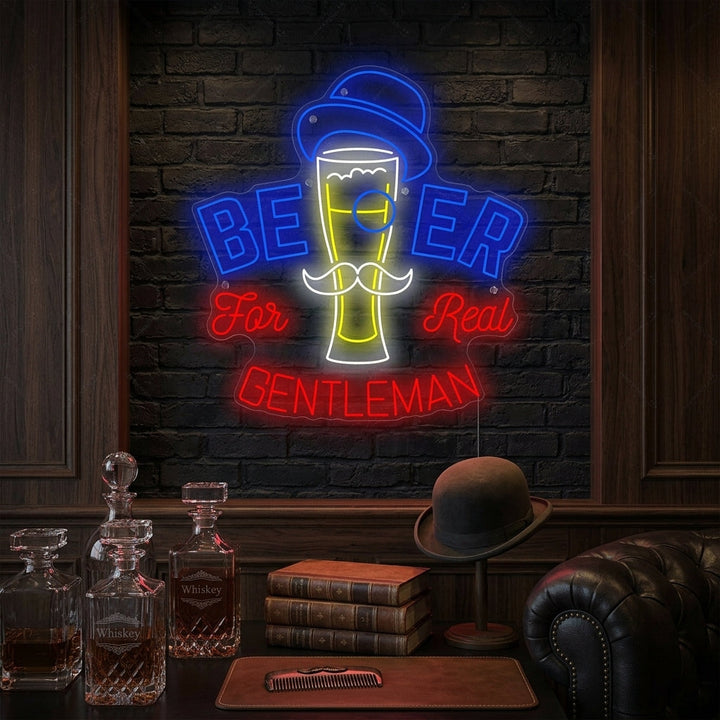 "Beer For Gentleman" Neonbord