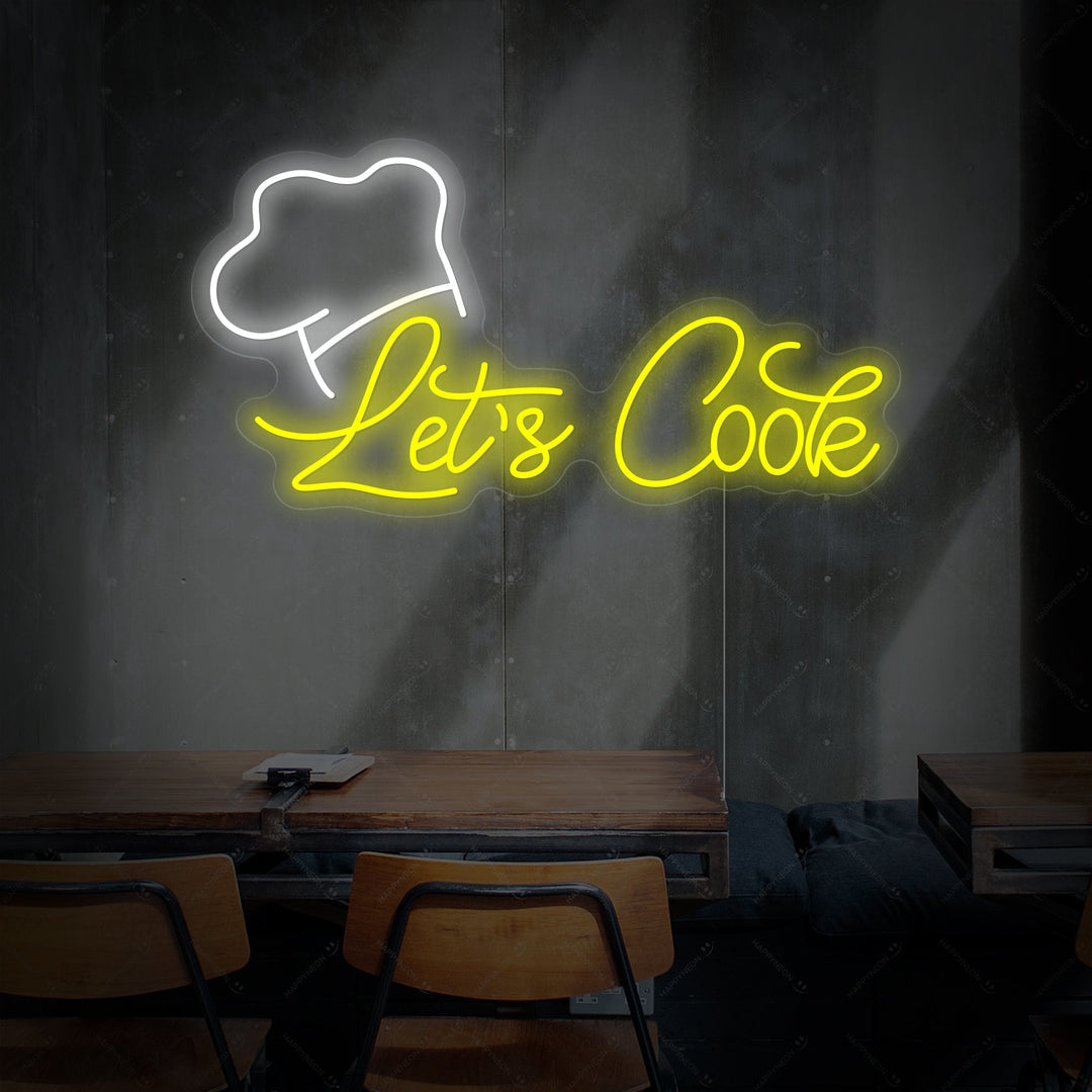 "Let's Cook" Neonbord