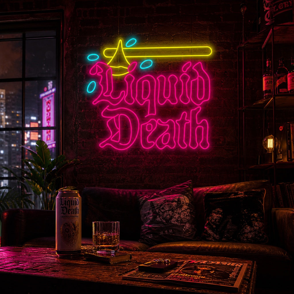 "Liquid Death" Neonbord