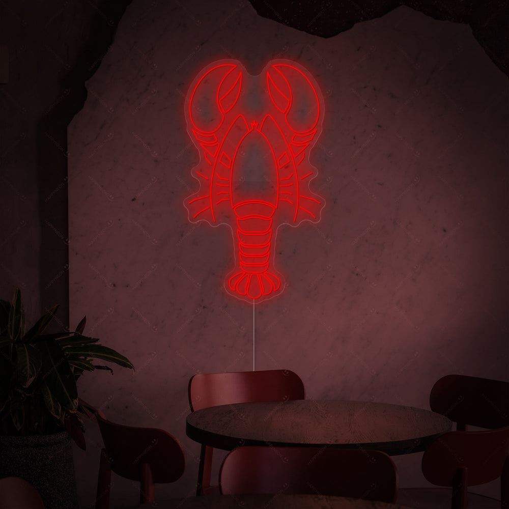 rode kreeft neon sign