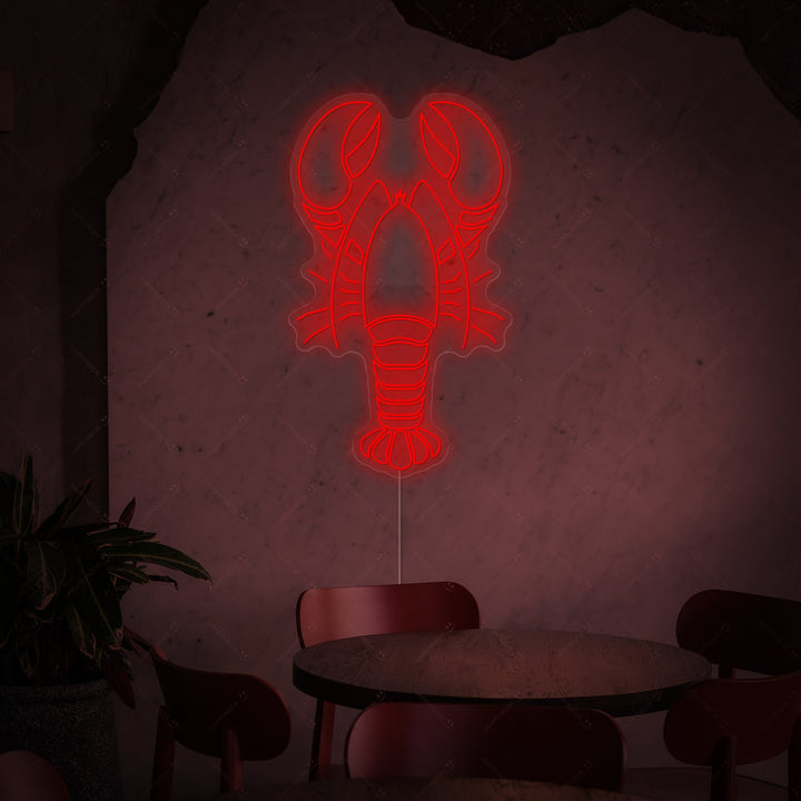 rode kreeft neon sign