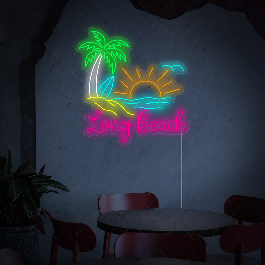 "Long Beach" Neonbord