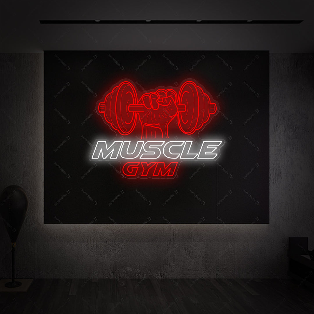 "Muscle Gym" Neonbord