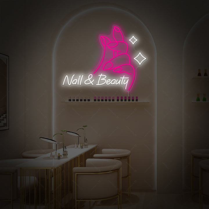 "Nail & Beauty" Neonbord