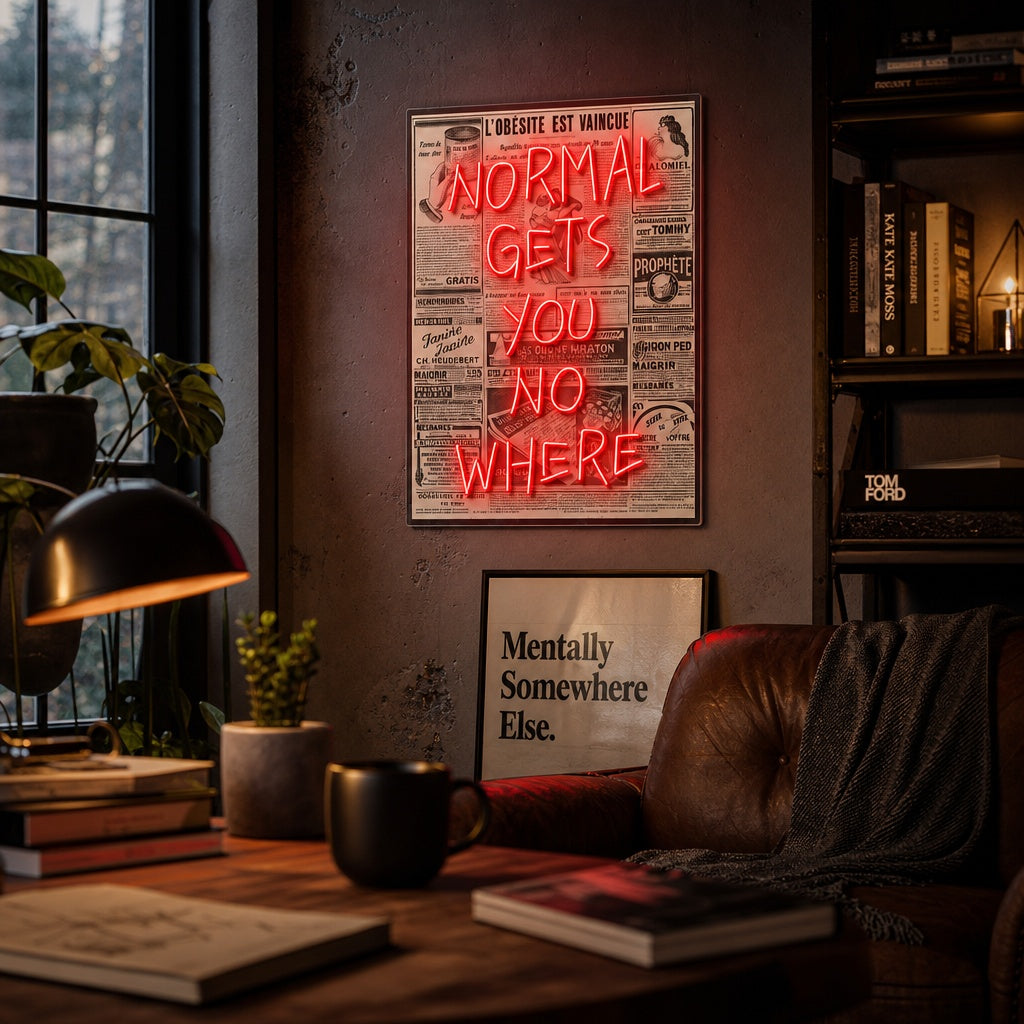 "Normal Gets You Nowhere" Neonbord