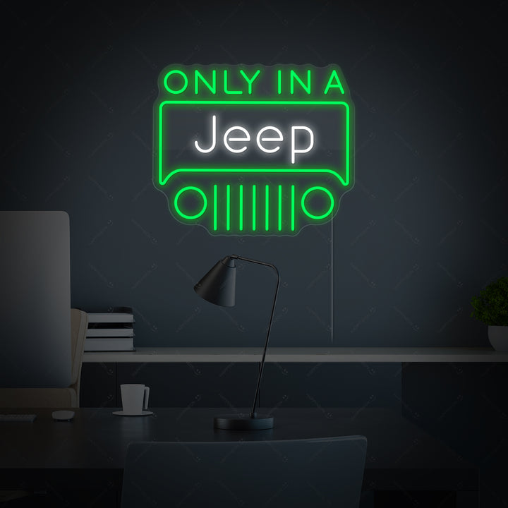 "Only In A Jeep" Neon Verlichting