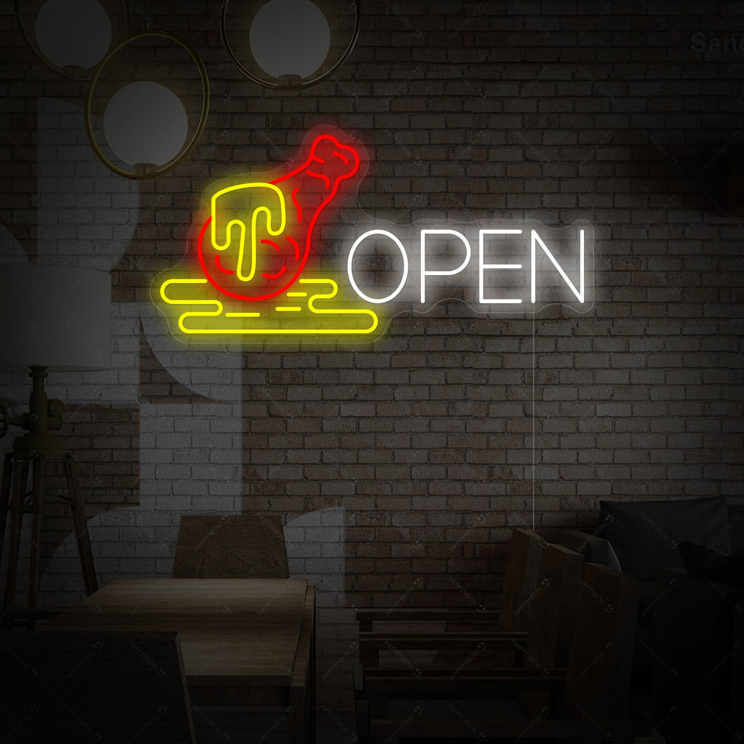 "Open Kip" Neonbord