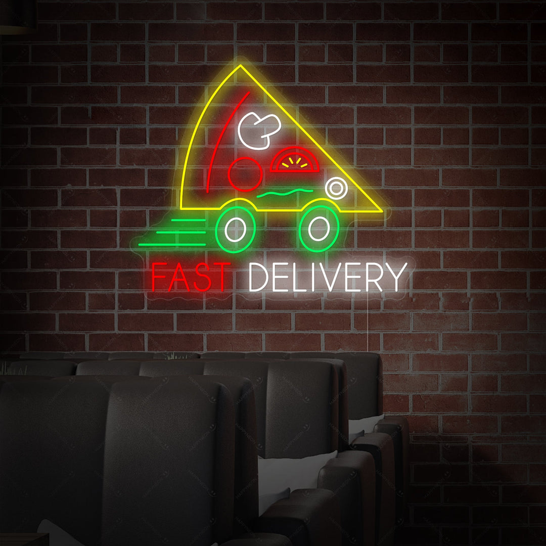 "Pizza Fast Delivery" Neonbord