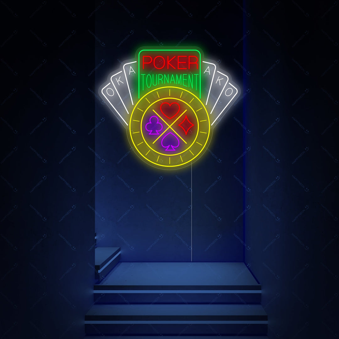 "Poker Tournament" Neonbord