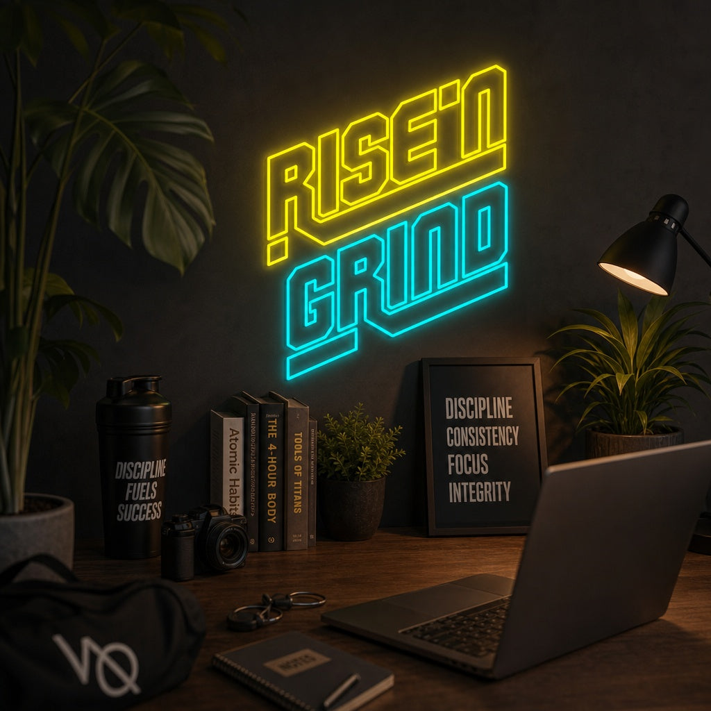 "Rise'n Grind" Neonbord