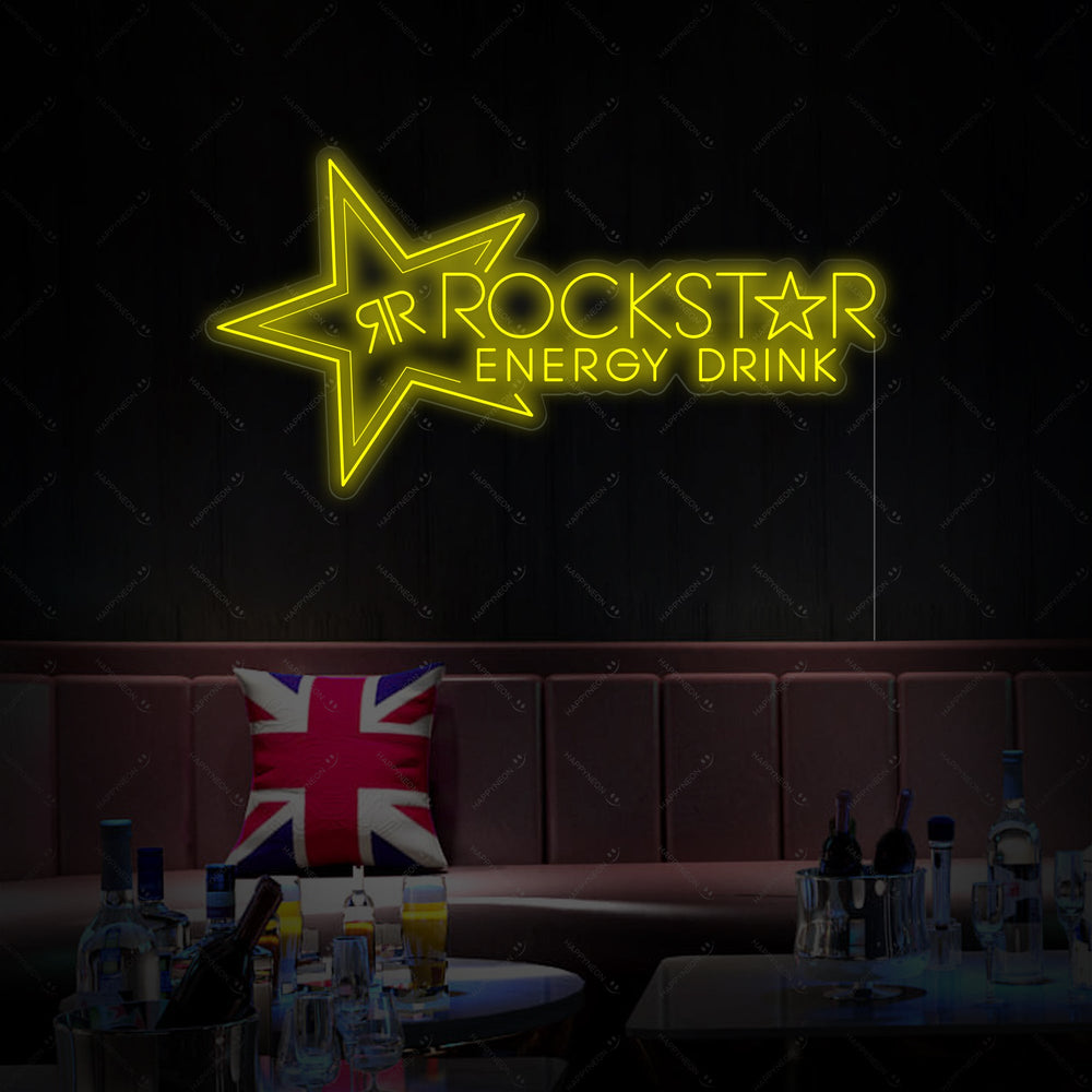 Rockstar Energy Drink ster logo neon