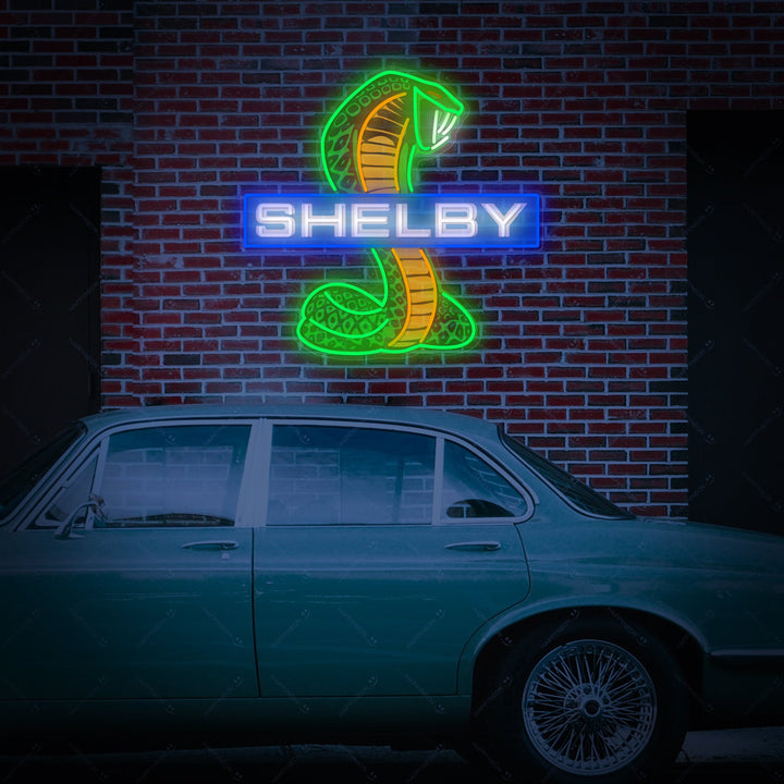 Shelby Cobra slang logo LED neon sign