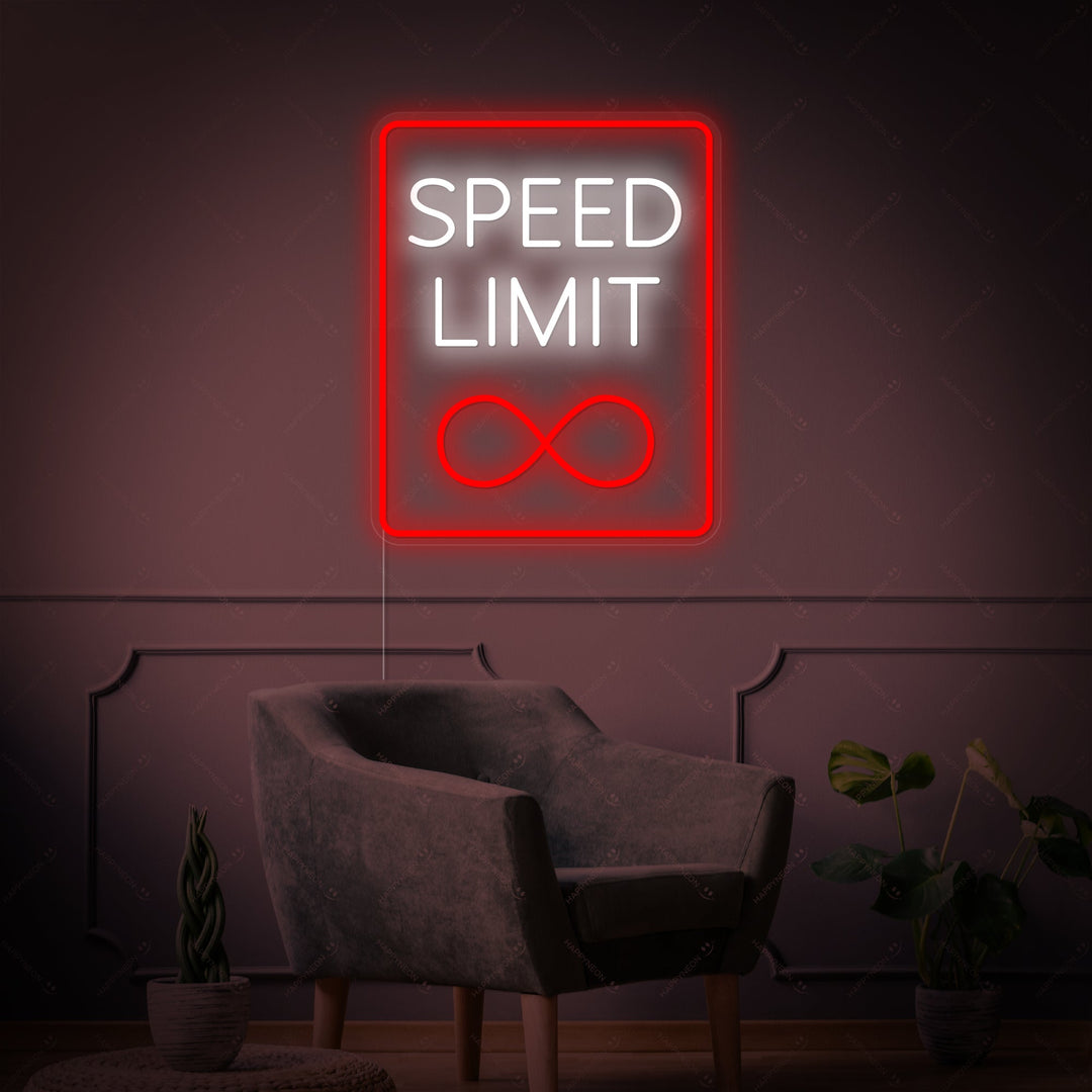 "Speed Limit Infinity" Neonbord