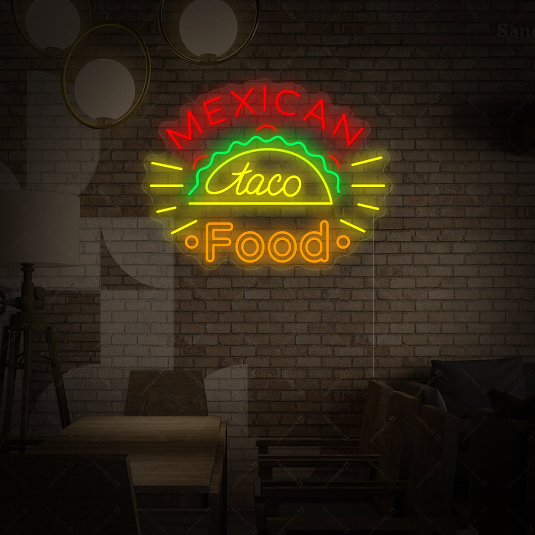 "Taco Mexican Food" Neonbord