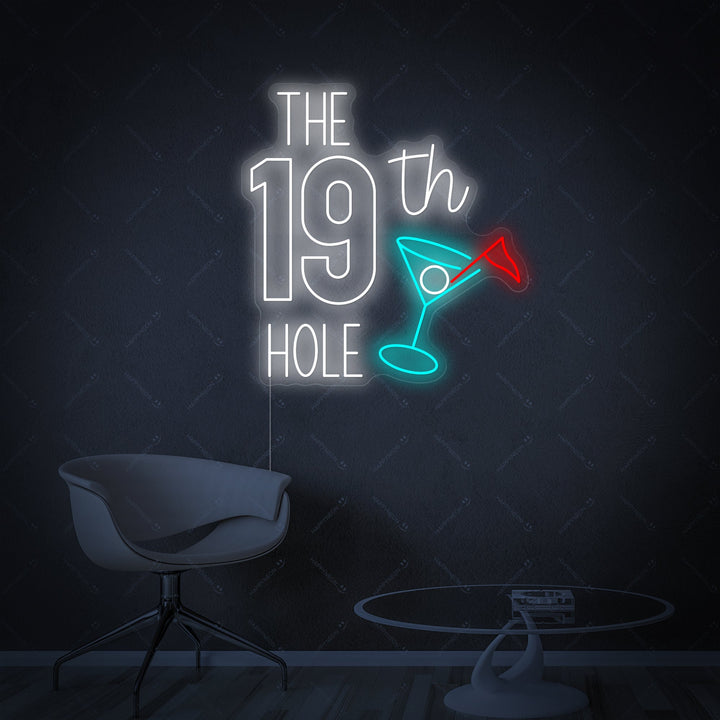 "The 19th Hole Golf" Neonbord