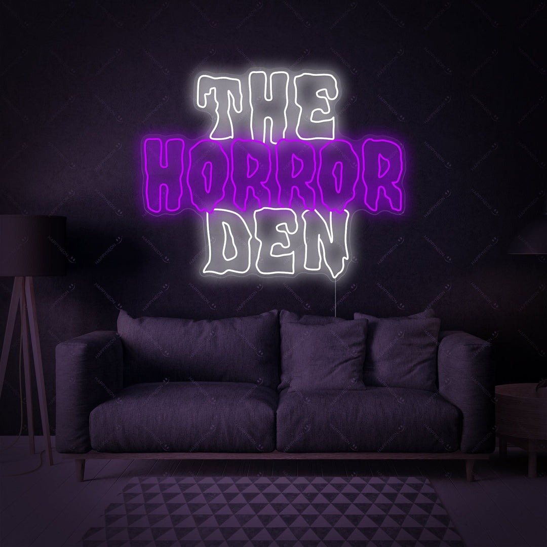 "The Horror Den" Neonbord