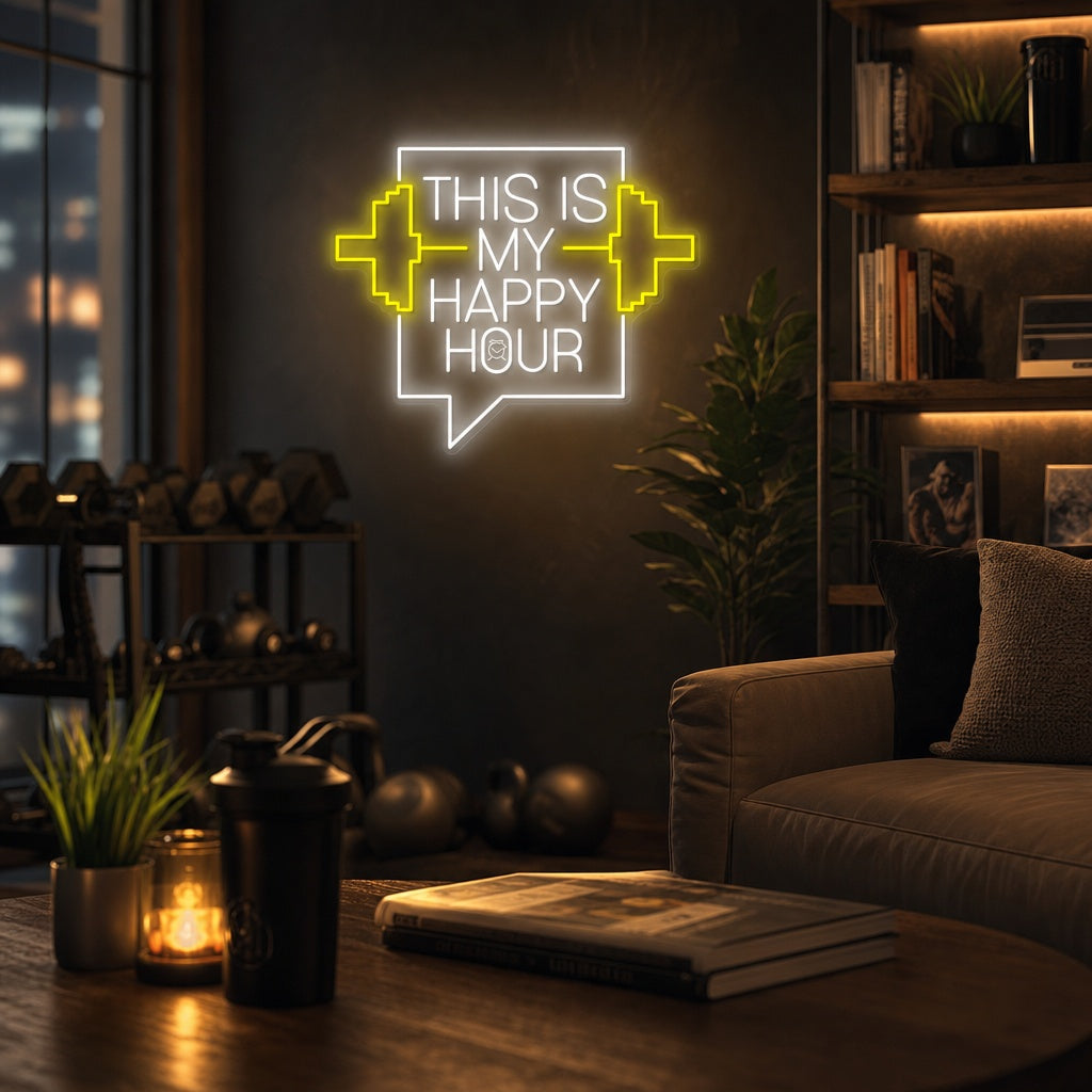 "This Is My Happy Hour" Neonbord