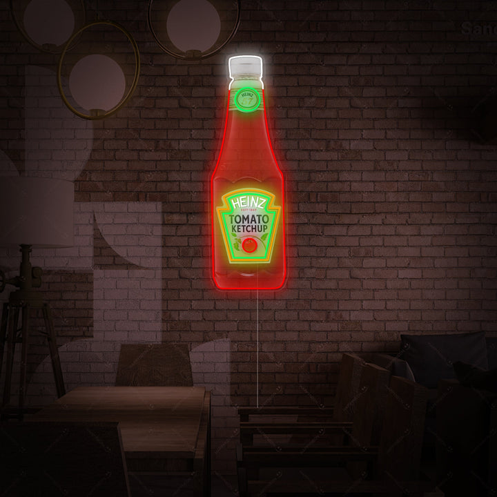 "Fles tomatenketchup" Neonbord