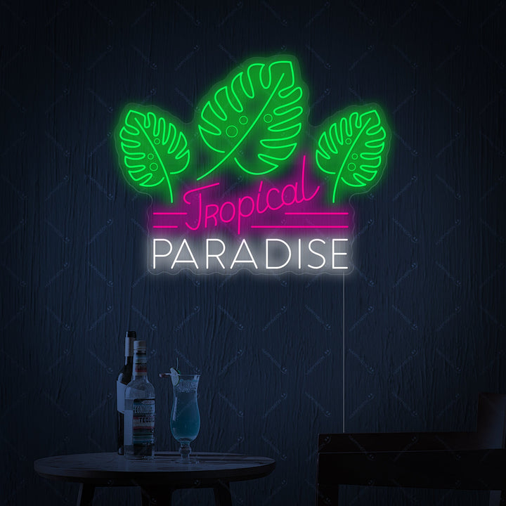 "Tropical Paradise" Neonbord