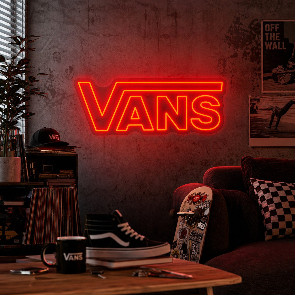 VANS rood logo neon verlichting
